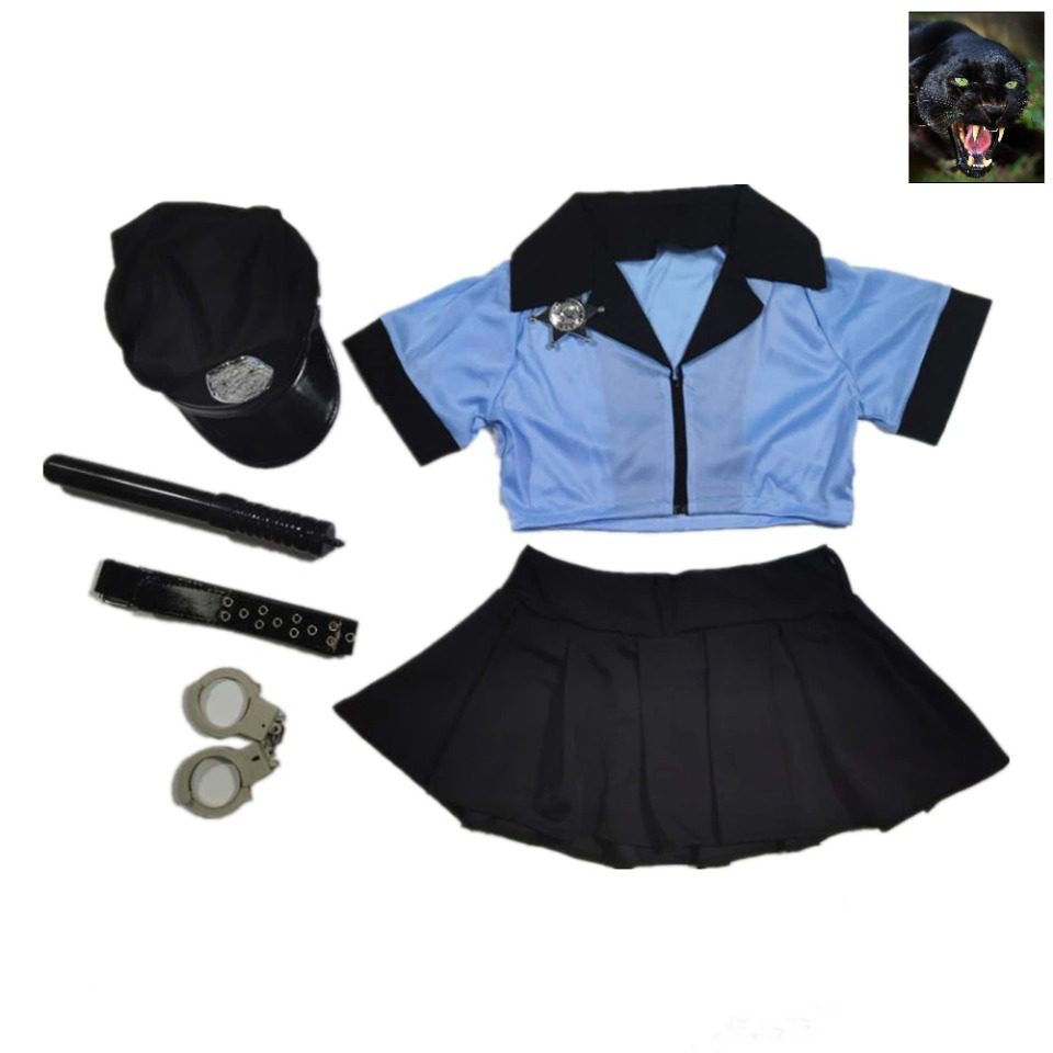 ♥️ POLIZIA MILITARE Costume Cosplay Sexy - immagine 2