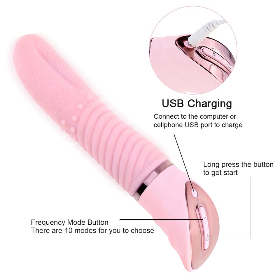 ♥️ PINK TONGUE Vibratore - immagine 3