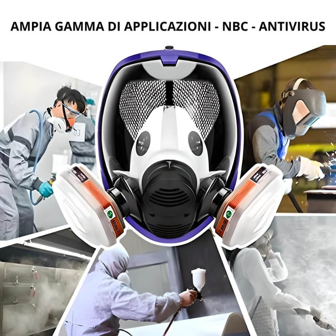 DINAMICA 🔥 Respiratore e Maschera Facciale SURVIVAL AIR NBC - immagine 12