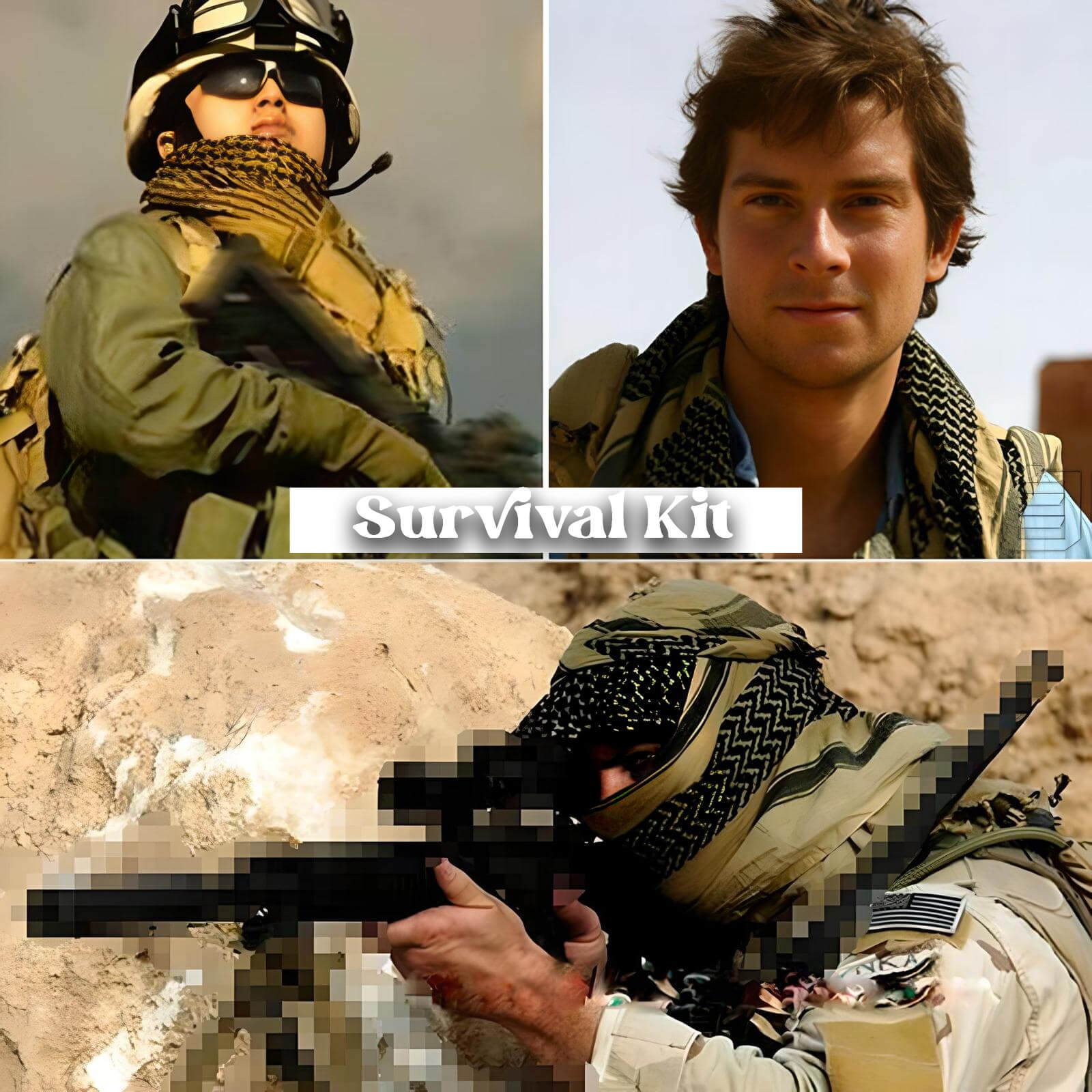DINAMICA 🔥 MEDIO ORIENTE Sciarpa Militare Tattica - immagine 17