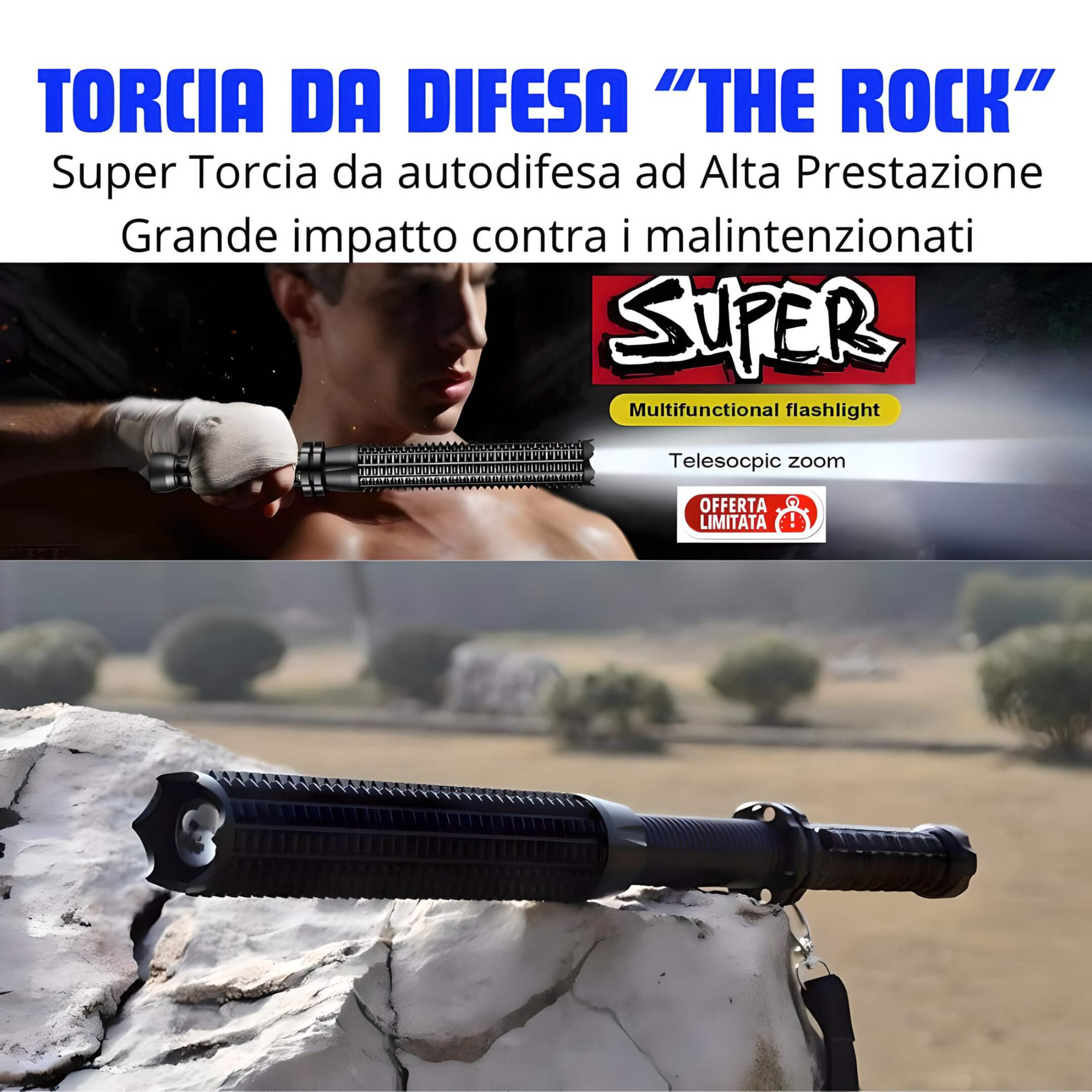 DINAMICA 🔥 Torcia a LED THE ROCK - immagine 11